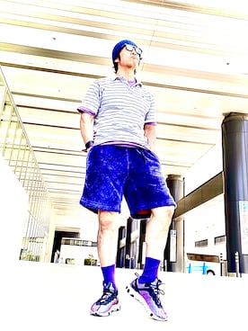 「アイテム（ニットキャップ/ビーニー）」を使った、Anthony.Tさん（メンズ・172cm）の夏コーディネート