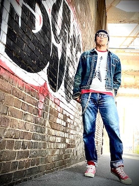 「Levi's（リーバイス）のアイテム」を使った、Anthony.Tさん（メンズ・172cm）の夏コーディネート