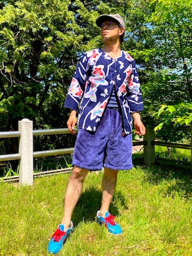 「祭り」｜「アイテム（キャップ）」を使った、Anthony.Tさん（メンズ・172cm）の春コーディネート