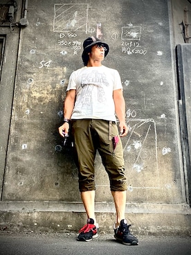 「アイテム（ハンチング/ベレー帽）」を使った、Anthony.Tさん（メンズ・172cm）の夏コーディネート