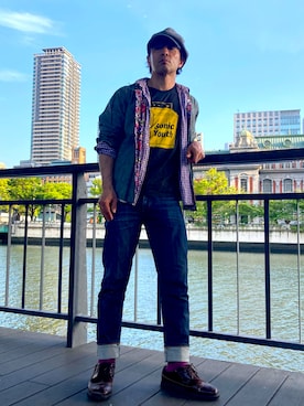 「sonic youth（ソニックユース）のアイテム」を使った、Anthony.Tさん（メンズ・172cm）の春コーディネート
