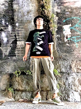「アイテム（ホワイト系）」を使った、Anthony.Tさん（メンズ・172cm）の秋コーディネート