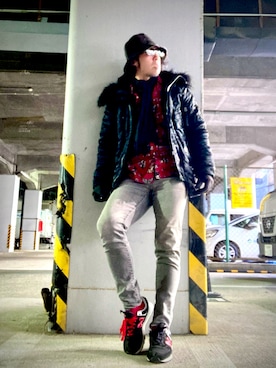 「東洋エンタープライズ（トーヨーエンタープライズ）のアイテム」を使った、Anthony.Tさん（メンズ・172cm）の冬コーディネート