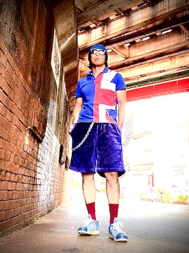 「ハーフパンツ」｜Anthony.Tさん（メンズ・172cm）の夏コーディネート
