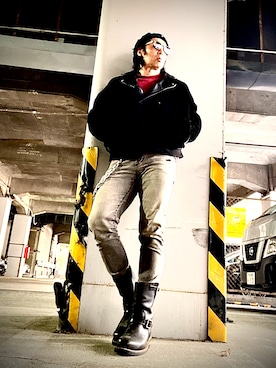 「KANGOL（カンゴール）のアイテム」を使った、Anthony.Tさん（メンズ・172cm）の冬コーディネート