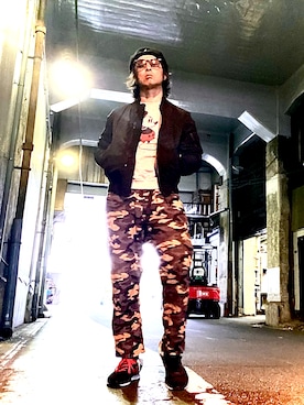 「アイテム（ハンチング/ベレー帽）」を使った、Anthony.Tさん（メンズ・172cm）の秋コーディネート