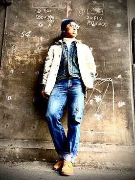 「アイテム（カバーオール）」を使った、Anthony.Tさん（メンズ・172cm）の冬コーディネート