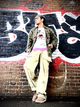 「アイテム（帽子）」を使った、Anthony.Tさん（メンズ・172cm）の春コーディネート