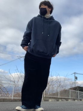 「アイテム（ニット/セーター、ホワイト系）」を使った、wakatakuさん（メンズ・167cm）の冬コーディネート