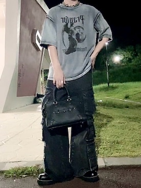 「アイテム（ピアス（片耳用））」を使った、ふう。さん（メンズ・167cm・20代）の夏コーディネート