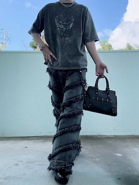 「アイテム（ハンドバッグ）」を使った、ふう。さん（メンズ・167cm）の秋コーディネート