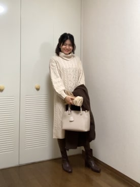 「ハニーズコーデ」｜sappyさん（レディース・158cm）の冬コーディネート