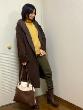 「DRESKIP（ドレスキップ）のアイテム（トップス）」を使った、sappyさん（レディース・158cm）の冬コーディネート