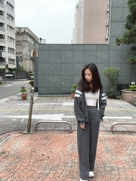 「日常」｜「アイテム（スラックス）」を使った、jcclothingさん（レディース・165cm）の秋コーディネート