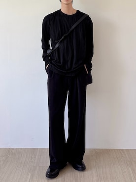 「黒Tシャツ」｜なつさん（メンズ・177cm）の夏コーディネート