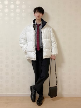 「WEGO（ウィゴー）のアイテム（ダウンジャケット/コート）」を使った、なつさん（メンズ・176cm）の冬コーディネート