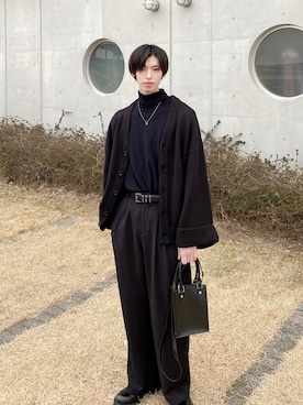 「アイテム（カーディガン/ボレロ）」を使った、なつさん（メンズ・176cm・20代）の冬コーディネート