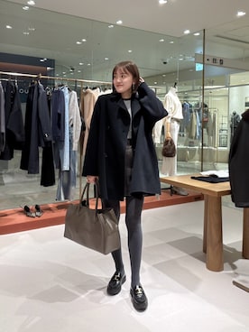 「アイテム（ピーコート）」を使った、namikiさん（レディース・165cm）の秋コーディネート