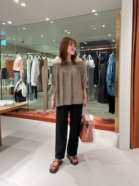 「Whim Gazette（ウィムガゼット）のアイテム（キャミソール）」を使った、namikiさん（レディース・165cm）の夏コーディネート