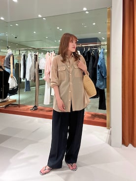 「Whim Gazette（ウィムガゼット）のアイテム（キャミソール）」を使った、namikiさん（レディース・165cm）の夏コーディネート