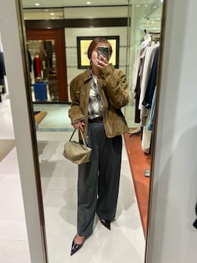 「スラックスパンツ」｜namikiさん（レディース・165cm）の秋コーディネート