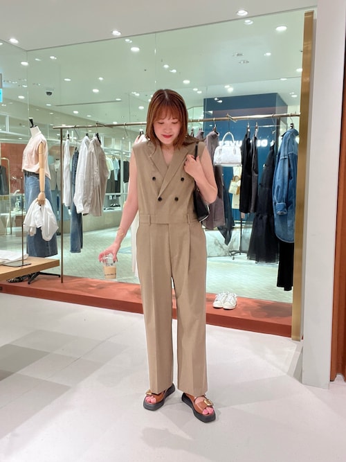 THE PAUSE オールインワン 「THE PAUSE」テーラーカラーノースリーブ