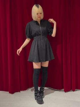「NIBBLE POISON（ニブルポイズン）のアイテム」を使った、もあさん（レディース・162cm）の夏コーディネート