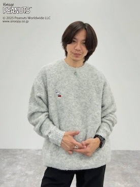 「PEANUTS（ピーナッツ）のアイテム」を使った、shinossyさん（メンズ・172cm）の冬コーディネート