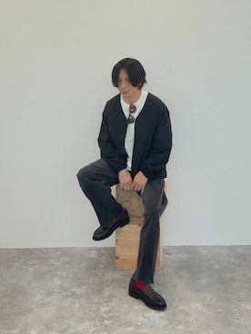 「アイテム（カーディガン/ボレロ）」を使った、shinossyさん（メンズ・172cm・40代）の秋コーディネート