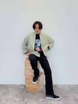 「BAYFLOW（ベイフロー）のアイテム（トップス）」を使った、shinoさん（メンズ・172cm）の春コーディネート