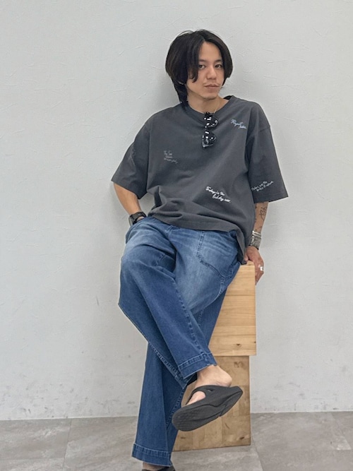 [遊び心がかわいい]落書き半袖Tシャツ
