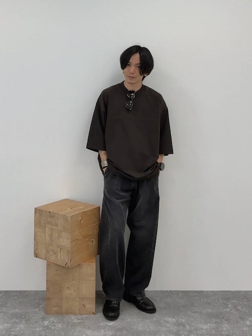 トップステッチフットボールTシャツ