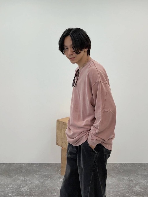 [レイヤードに最適] ワッフルラウンドタンクトップ
