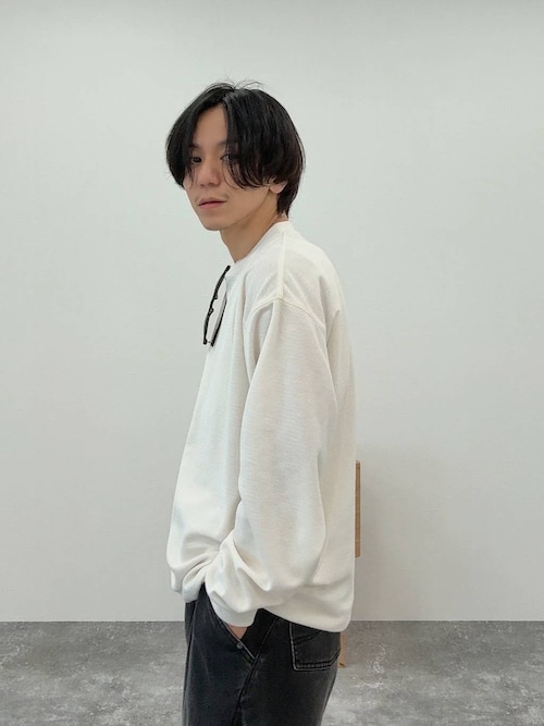 [レイヤードに最適] ワッフルラウンドタンクトップ