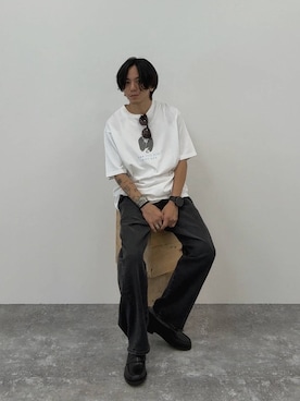 「アイテム（ローファー）」を使った、shinossyさん（メンズ・172cm・40代）の夏コーディネート