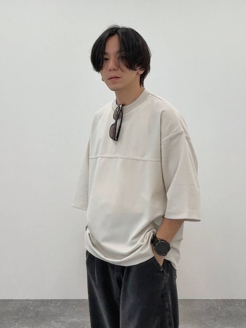 トップステッチフットボールTシャツ