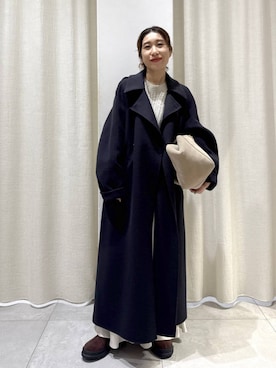 「アイテム（ステンカラーコート）」を使った、babylonezonoさん（レディース・153cm・30代）の秋コーディネート