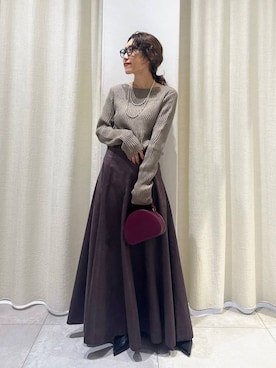 「BABYLONE（バビロン）のアイテム（スカート）」を使った、babylonezonoさん（レディース・153cm）の秋コーディネート