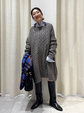 「TWEED MILL（ツイードミル）のアイテム」を使った、babylonezonoさん（レディース・153cm）の秋コーディネート