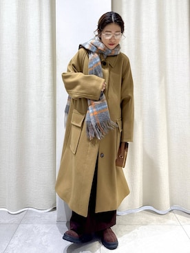 「アイテム（ステンカラーコート）」を使った、babylonezonoさん（レディース・153cm・30代）の秋コーディネート