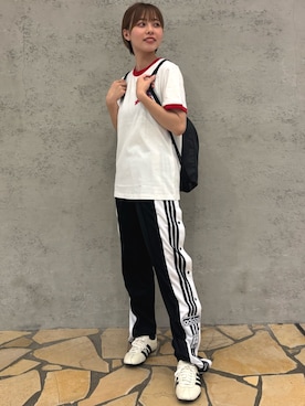 「アイテム（エコバッグ/サブバッグ）」を使った、R Tさん（レディース・157cm）の夏コーディネート