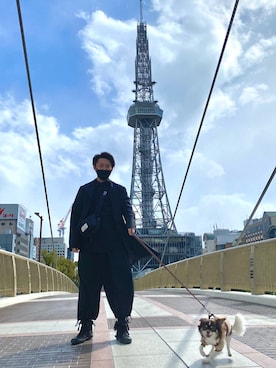 「Yohji Yamamoto（ヨウジヤマモト）のアイテム（シューズ）」を使った、naitokuunさん（メンズ・174cm）の春コーディネート