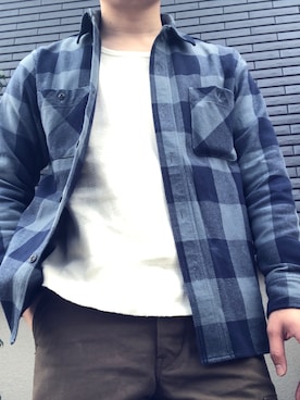 「FREEWHEELERS（フリーホイーラーズ）のアイテム（パンツ）」を使った、ぽてとさん（メンズ・168cm）の夏コーディネート