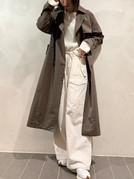 「トレンチ」｜「アイテム（その他アウター）」を使った、MANAさん（レディース・170cm）の春コーディネート