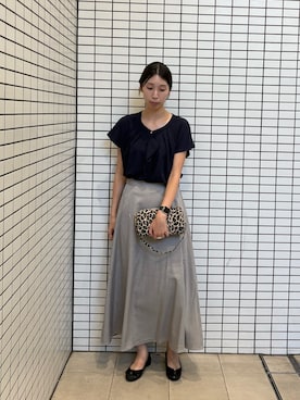「アイテム（スカート）」を使った、MANAさん（レディース・170cm）の夏コーディネート