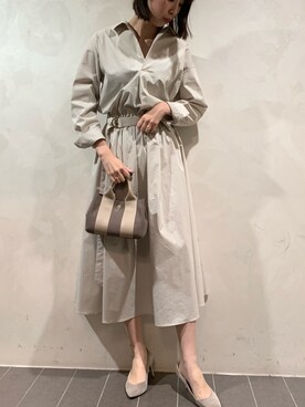 「フォロバ」｜「アイテム（ワンピース/ドレス）」を使った、MANAさん（レディース・170cm）の春コーディネート
