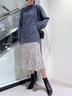 「フォックスファー」｜MANAさん（レディース・170cm）の冬コーディネート