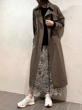 「フォロバ」｜「アイテム（トレンチコート）」を使った、MANAさん（レディース・170cm）の春コーディネート
