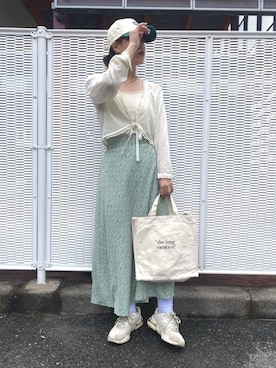 「キャップ女子」｜Thina ☻さん（レディース・158cm）の夏コーディネート