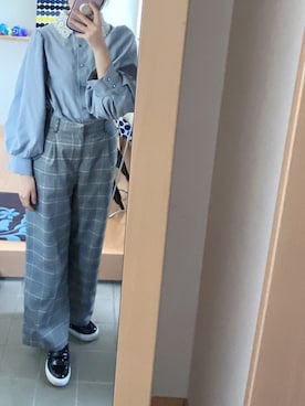 「大学生」｜「アイテム（スリッポン）」を使った、kokoさん（レディース・158cm）の春コーディネート
